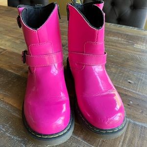 Dr. Martens Patent Leather Pink Boots, size 4